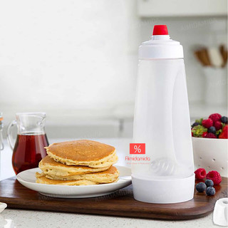 Pancake Batter Dispenser Bottle with BlenderBall Wire Whisk for Baking Pancakes Muffins Cupcakes AIM