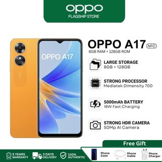 OPPO A17 | 50MP AI Camera Smartphone | 5000mAh Long-Lasting Battery Cellphone | +4GB Extended RAM