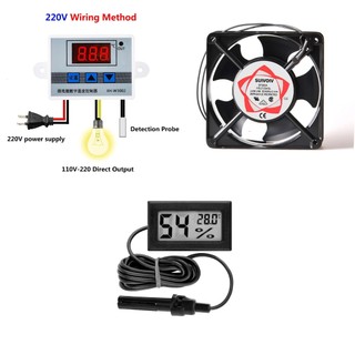 220V Thermometer for Incubator Blower fan XH-W3002 Digital thermostat for Incubator accessories