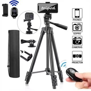【COD】3120 Tripod Retractable Travel Lightweight with Bluetooth Remote Control Phone Stand Camera
