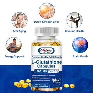 Alliwise L-Glutathione 1800mg Capsule เพื่อผิวขาว ต้านอนุมูลอิสระ จุดด่างดำ กำจัดรอยแผลเป็นจากสิว