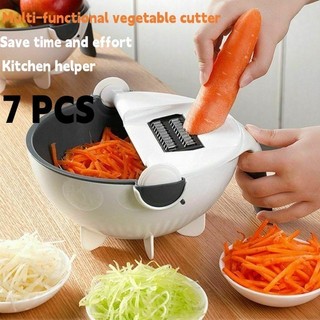 ✅ Smilee 9 In 1 Home Multifunction Detachable Kitchen Easy Use Drain Basket Vegetable Cutter Set