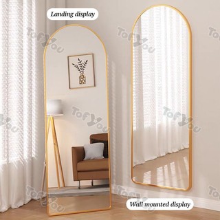 Mirror 160*50cm With Stand Wall Full Body Mirror  Round Bathroom Floor Floor-To-Ceiling  Mirror
