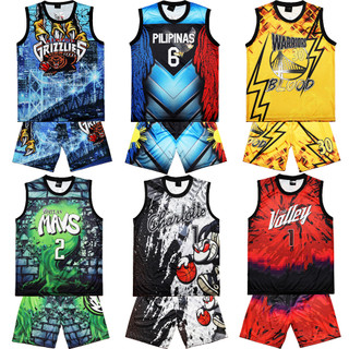 Kids Terno Basketball Jersey for Kids Boy Sando Short Full Sublimation Printed [6-12 Years Old]