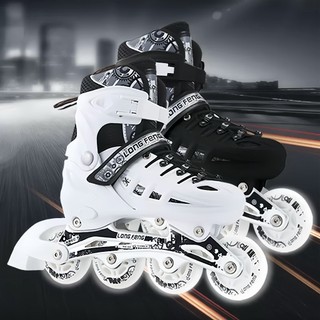 【Hot Sale】 Inline Roller Skates Sliding Inline Sneakers 4 wheels 1 Row Adjustable With Flash Wheel