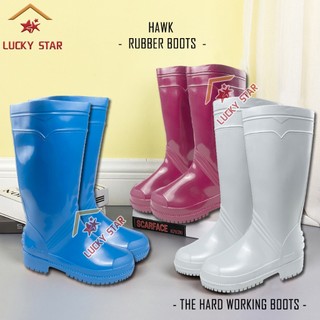 HAWK Aldult Women's High-Top Rainboots Outdoor Non-Slip Water Boots Rubber Rain Shoes Bota Rain Boot