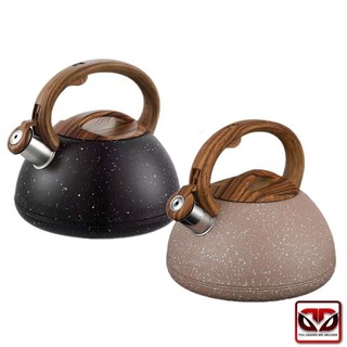 KaisaVilla KV-531 3.0L Stainless Steel Whistling Kettle Wooden Handle