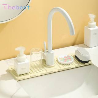 Thebest 1pc Sink Drain Mat Soap Pad Mouthwash Coaster Cleaning Sponge Faucet Mat For Kitchen Sink