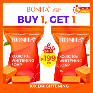 BONITA Kojic Soap 10x Whitening with Niacinamide 135G Pampaputi for body, Reduce acne, moisturizing