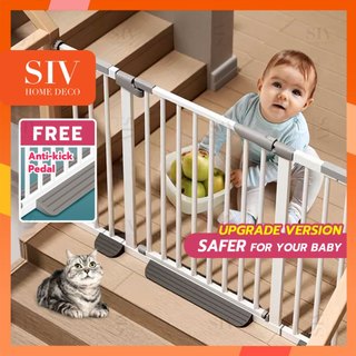 【2nd Generation】SIV 70-153 Cm Safety Gate Fence Guard For Baby, Child, Stairs, Dogs, Pets