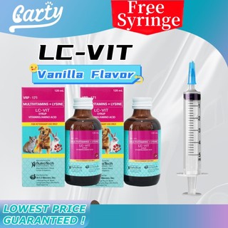 LC-VIT Multivitamins 120ml Free Syringe For Cats and Dogs
