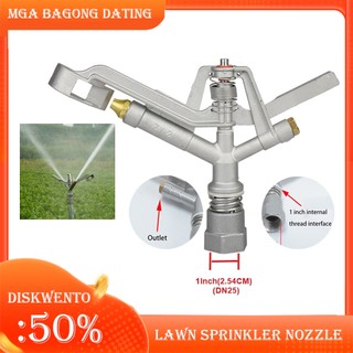 1Automatic Lawn Sprinkler Nozzle Aluminum Alloy Adjustable Watering Sprayer for Garden and Law Farm
