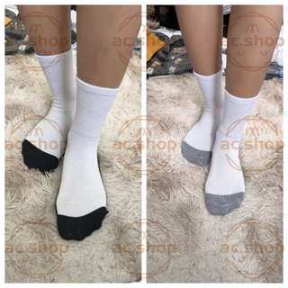 12 pairs of black, white and gray cut high-top student cotton socks Menswear
