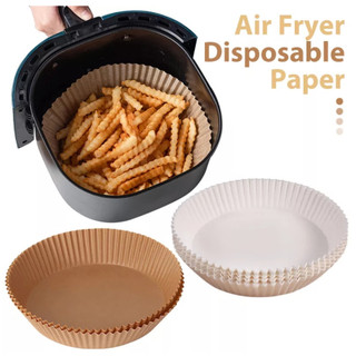 100PCS Air Fryer Paper Liner Disposable Air Fryer Sheet Oil-proof 6.3" Non-Stick Parchment Paper
