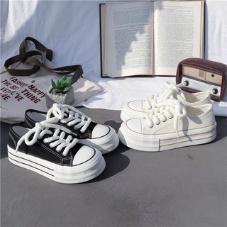 Korean Chunky High Cut Sneakers for Women Comfortable Chunky Sole rubber shoes soft light walk sport