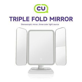 CU Vanity Mirror With Lights For Makeup Mirror For Table Aesthetic Folding Mirror With Light