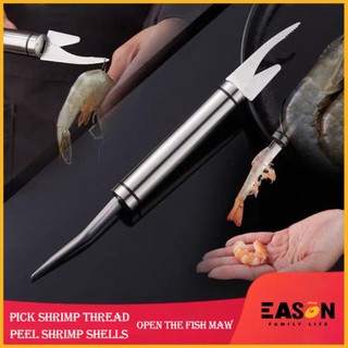 Eason Multifunctional Fast Shrimp Peeler Fish Scale Knife Stainless Steel Shrimp Line Cutter Kitchen