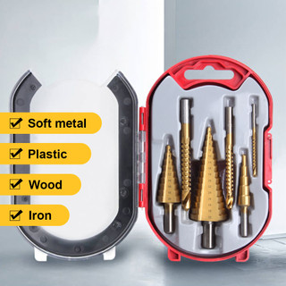 Drill Bit HSS Titanium Coated Hex Shank Step Drill bit set cone hole cutter