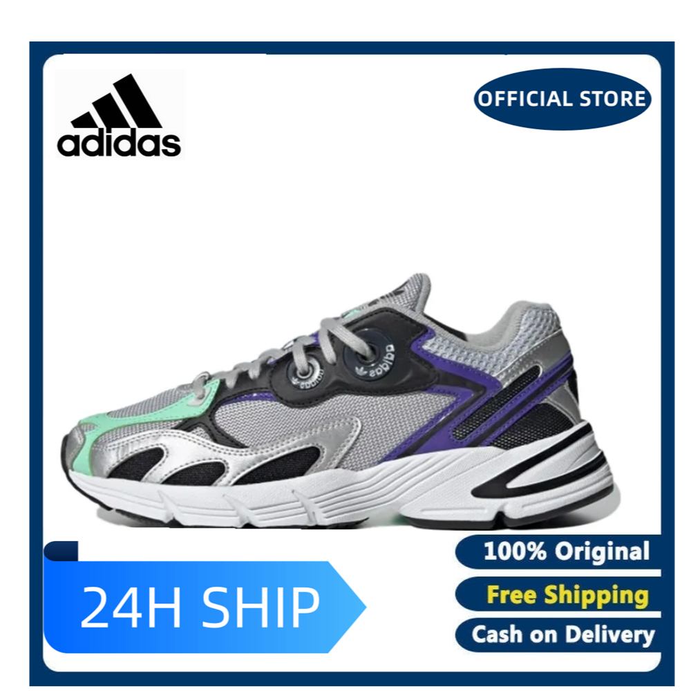 【ORIGINAL】Adidas Originals Astir Grey&Purple Leather Sneakers Unisex GY1121