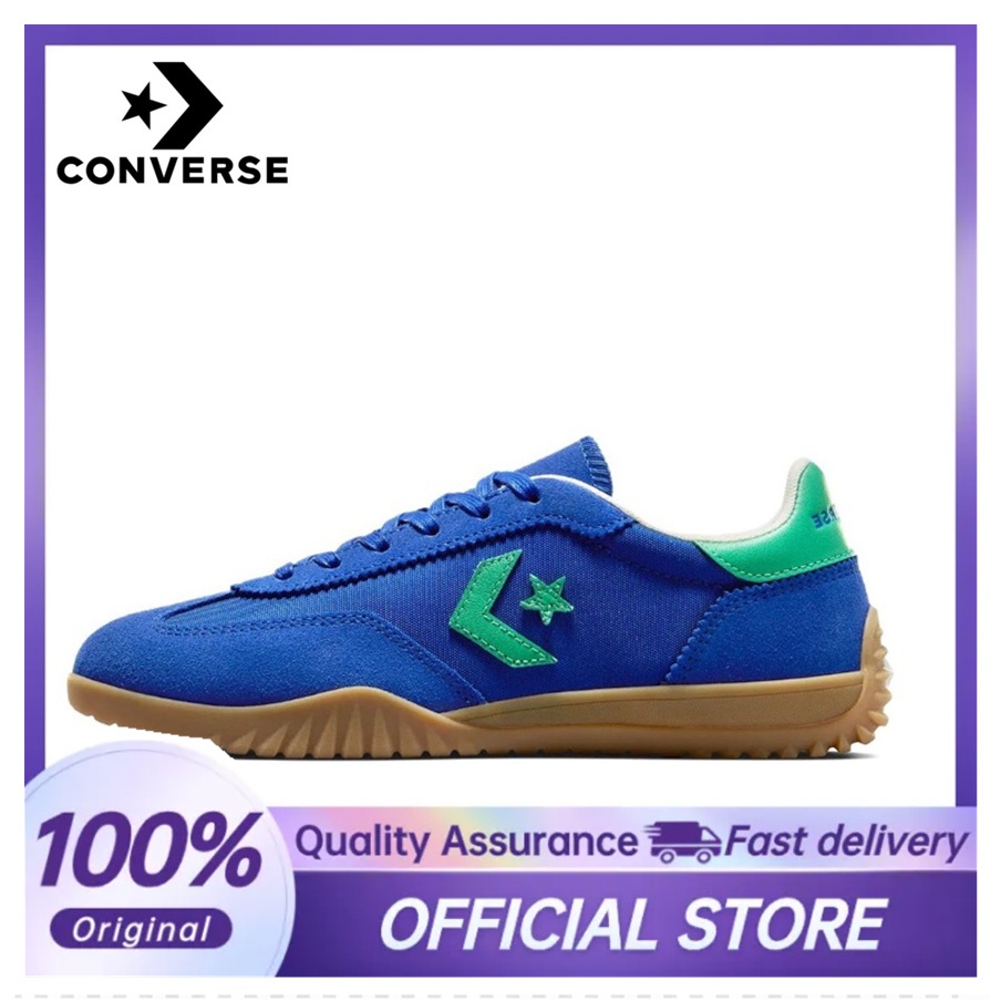 【100%Original】Converse Run Star Trainer Blue Green Brown Low Top Unisex A10372C