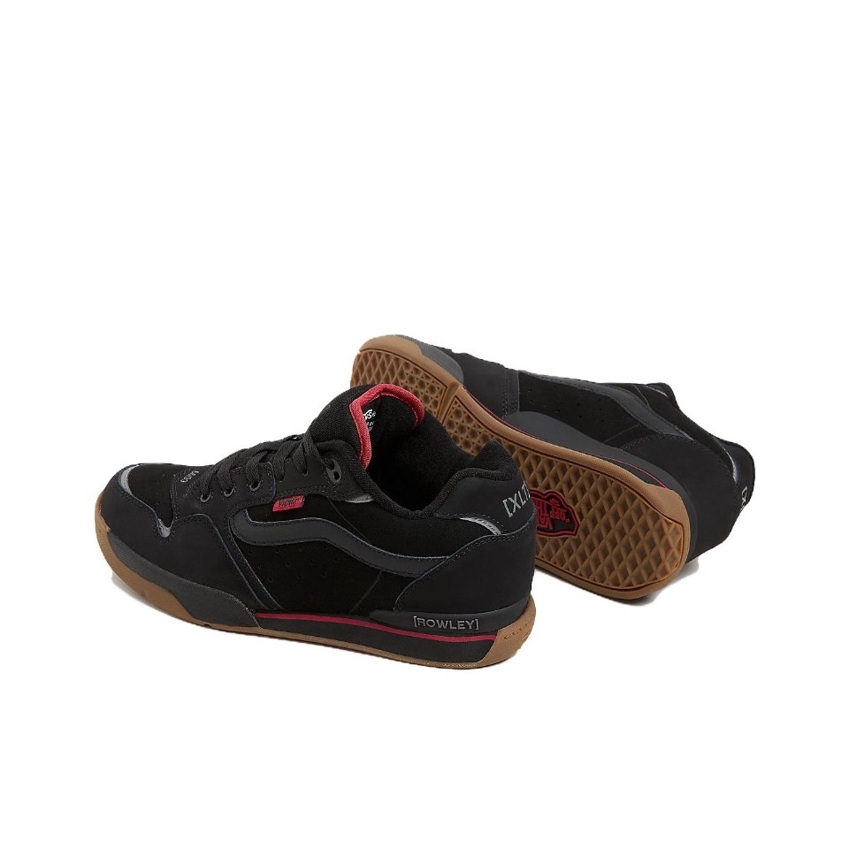 【100%Original】Vans Rowley XLT Unisex Sneakers Low Top Black Red VN000D1GA2T