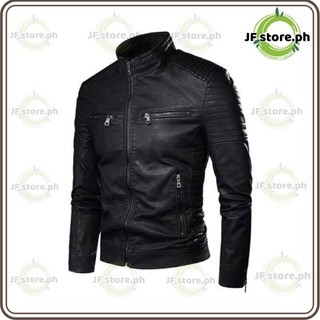 New Classic korean Men's Leather Jacket Original Motorcycle Leather Jacket - High Quality Polyuretha