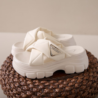 Women Cross Strap Slippers Women Outerwear Atmospheric Simple Slippers