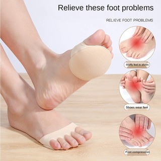 Five Finger Forefoot Pads Shoe Insoles Calluses Corns Foot Pain Care Cushion Women Forefoot Half