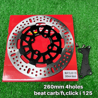 disc brake 260mm for beat carb or beat Fi click i 125 4holes with bracket(non floating)
