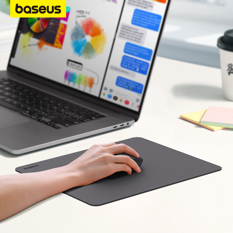 Baseus แผ่นรองเมาส์ สองด้าน สำหรับเล่นเกม และใช้งานคอมพิวเตอร์ สะดวกในการเลื่อนเมาส์