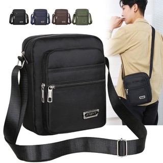 Men's Shoulder Bag Business Leisure Large Capacity Portable Handbag Multi Layer Waterproof Summer