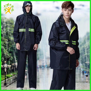 ✅100% Waterproof Motorcycle Terno Raincoat With Reflector Rainsuit Rainwear Jacket Pants Set