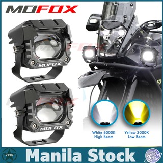 MOFOX V7 Laser Gun Dual Color Motorcycle Mini Driving Light 30W Hi/Lo Spotlight MDL Auxiliary Light