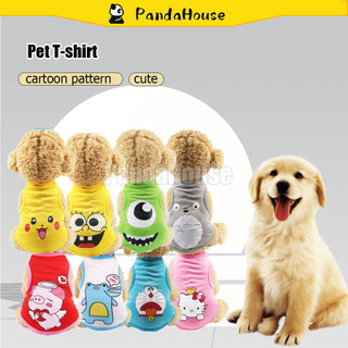 Tshirt Soft Puppy Dogs Clothes Cute Pet Dog Clothes Cartoon Clothing Summer Shirt Casual Vests