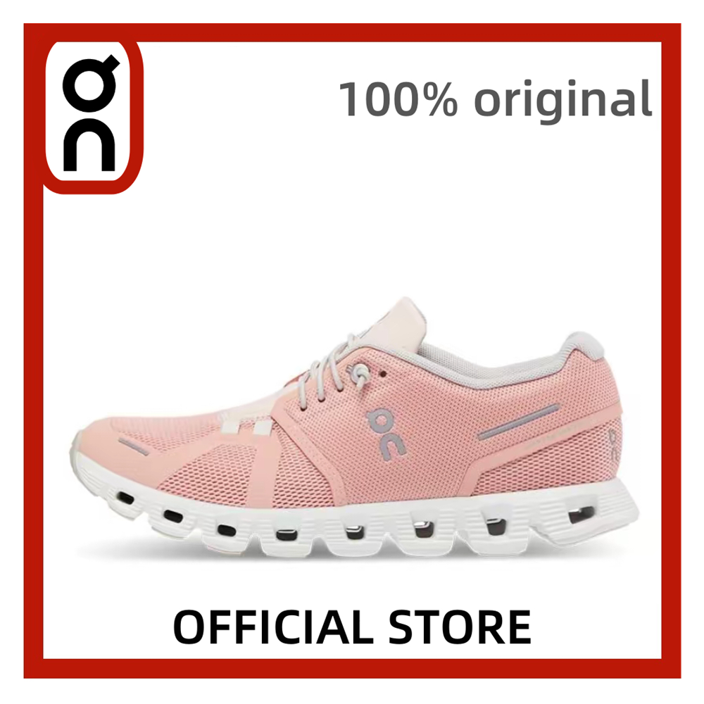 【ต้นฉบับ】On Running Cloud 5 รองเท้าผ้าใบสีชมพูอ่อนสีขาวสำหรับผู้ชายและผู้หญิง 59.98556