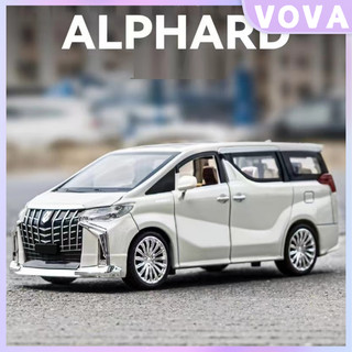 Car Model 1:24 Toyota Alphard Alloy Toy Car For Kids Sound Light Music Auto Truck Vehicle Car Toys