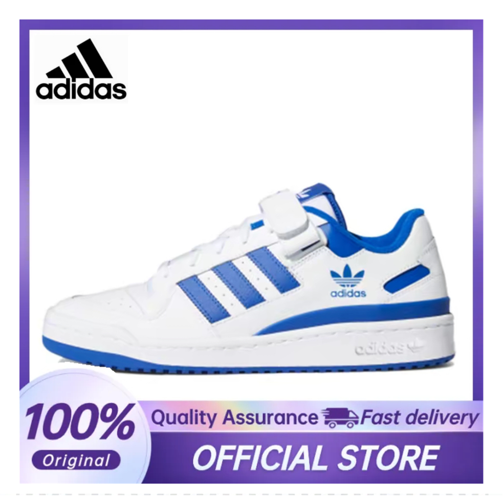【100%Original】adidas FORUM White Blue Casual Sneakers Unisex FY7756