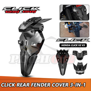 Honda Click 125i / 150i Rear Fender 3-in-1 Carbon Fiber For V2 V3 Game Changer Speedmoto