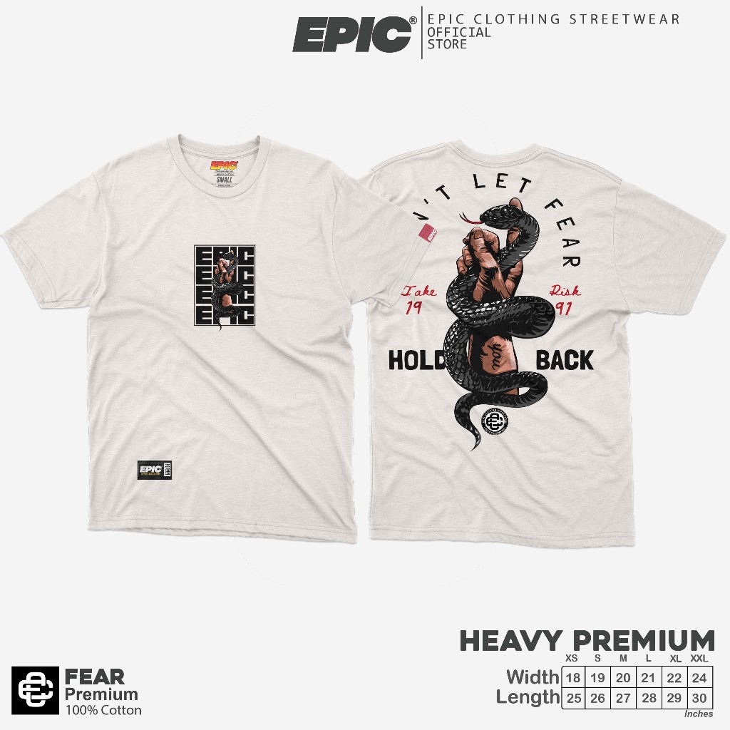 พรีเมี่ยม - FEAR - เสื้อยืด - แขนยาว - เสื้อฮู้ด - เสื้อผ้า Epic Streetwear