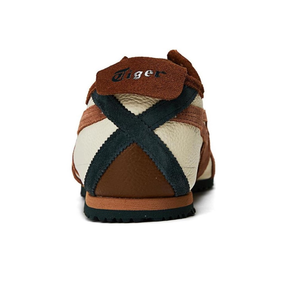【100% Authentic】Tiger MEXICO 66 Brown Low-top Unisex Sneakers Running Shoes
