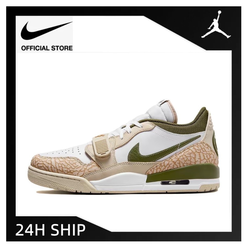 【100%ORIGINAL】Jordan Legacy 312 Low“Hemp” White Brown Green Low Top Basketball Shoes FZ4358-100