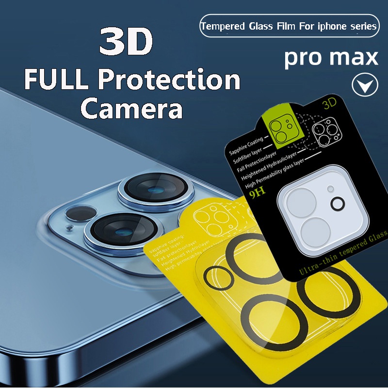 9H 3D ฟิล์มกระจกเลนส์กล้องสำหรับ for i-Phone 15 Pro Max 13 Pro Max 11 Pro max ฟิล์มกันรอยกล้อง กันกระแทกดีมาก for