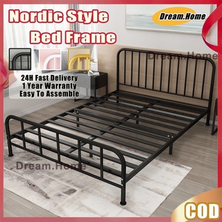 Bed Frame Queen Size/King Size/Double/Single Size Stainless Steel Iron bed frame Heavy Duty Iron
