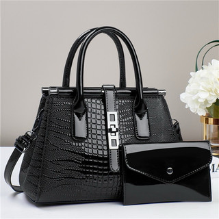 AW New shiny leather two-piece tote bag