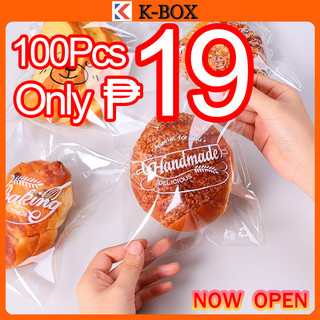 100Pcs Cookies Packaging Bag Bread Plastic Packaging Bag Self Adhesive Banana Loaf Bread Pastry Bag