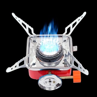 ✅Meet Square Stove Camping Stove Powered Portable Card Type Camping Portable Mini Stove Butane