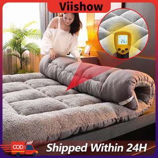 Velvet Mattress Thicken Foldable Topper Single/Double/Queen/King 10cm Tatami Mattress