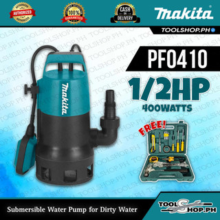 MAKITA PF0410 Submersible Pump 400W for Dirty Water 1/2HP with FREE TOOLSET