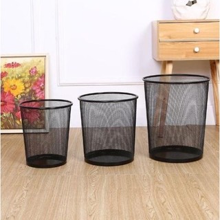Thickened Iron Mesh Trash Can Rust Proof Heavy Duty Bin For Home Office
