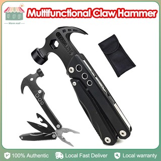 Multifunctional Tool Hammer Emergency Repair Hammer 12-In-1 Portable Multifunctional Claw Hammer